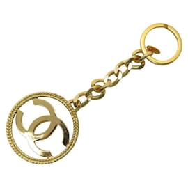 Chanel-VINTAGE CHANEL KEY RING CC LOGO 1987 CASTELLANE CHAIN BAG JEWEL KEY HOLDER-Golden