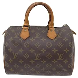 Louis Vuitton-Louis Vuitton schnelle Handtasche 25 M41109 MONOGRAMM LEINWAND HANDTASCHE-Braun