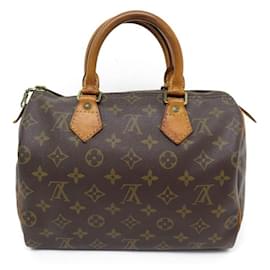 Louis Vuitton-Louis Vuitton borsa veloce 25 M41109 BORSA A MANO IN TELA MONOGRAM-Marrone