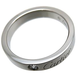 Autre Marque-Platinum C De Engraved Ring-Other