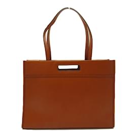 Autre Marque-Leather Shopping Tote Bag-Other