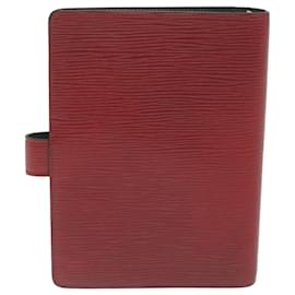 Louis Vuitton-LOUIS VUITTON Epi Agenda MM Day Planner Cover Rouge R20047 LV Auth bs11828-Rouge