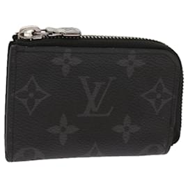 Louis Vuitton-LOUIS VUITTON Monogram Eclipse Porta Monnaie Jour Coin Purse M63536 auth 65225-Outro