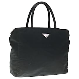 Prada-PRADA Hand Bag Nylon Black Auth 65884-Black