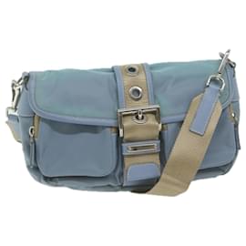 Prada-PRADA Shoulder Bag Nylon Light Blue Auth 65827-Light blue