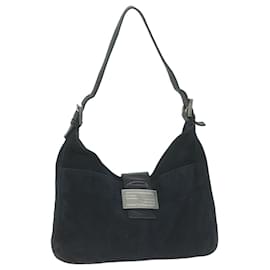 Fendi-FENDI Mamma Baguette Bolso De Hombro Ante Azul Marino Auth 66049-Azul marino