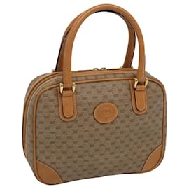 Gucci-GUCCI Micro GG Supreme Hand Bag PVC Leather Beige 000 39 0030 Auth yk10563-Beige