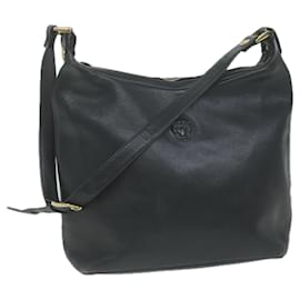 Gianni Versace-Gianni Versace Shoulder Bag Leather Black Auth ac2682-Black