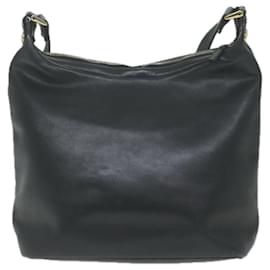 Gianni Versace-Gianni Versace Shoulder Bag Leather Black Auth ac2682-Black