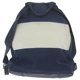 Balenciaga-BALENCIAGA Backpack Canvas White Navy 409010 Auth bs11904-White,Navy blue