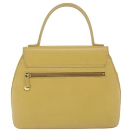 Givenchy-GIVENCHY Bolsa de mão em couro amarelo Auth am5714-Amarelo