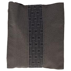 Hermès-HERMES Her Line Shoulder Bag Canvas Gray Auth 65261-Grey
