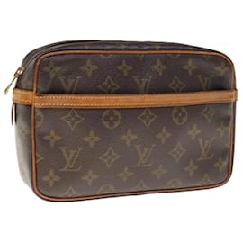 Louis Vuitton-Louis Vuitton Monogram Compiegne 23 Bolsa de Embreagem M51847 Autenticação de LV 65796-Monograma