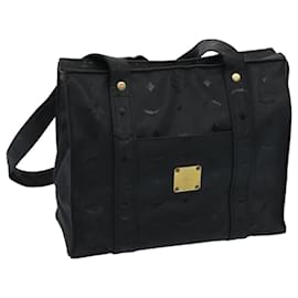 MCM-MCM Vicetos Logogram Shoulder Bag Nylon Black Auth 65268-Black