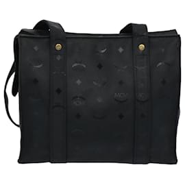 MCM-MCM Vicetos Logogram Shoulder Bag Nylon Black Auth 65268-Black