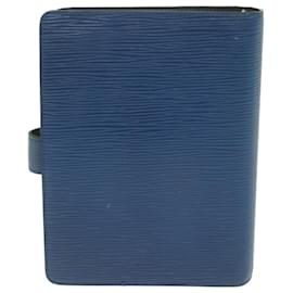 Louis Vuitton-LOUIS VUITTON Epi Agenda MM Day Planner Cover Blue R20055 Autenticação de LV 66110-Azul