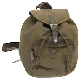 Prada-PRADA Backpack Nylon Beige Auth 66139-Beige