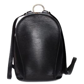Louis Vuitton, Bolsa de couro preta Epi Mabillon Preto