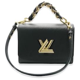 Louis Vuitton-Louis Vuitton Black Epi trançado com alça torcida MM-Preto