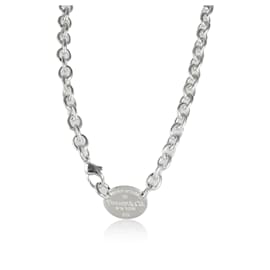 Tiffany & Co-TIFFANY & CO. Return To Tiffany Oval Tag Halskette aus Sterlingsilber-Andere