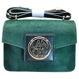 Lancel-Bolsos de mano-Verde,Verde oscuro,Gold hardware