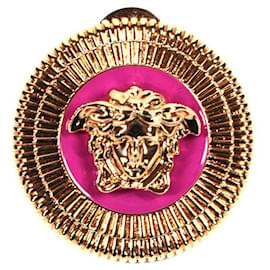 Versace-Earrings-Pink,Gold hardware