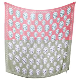 Alexander Mcqueen-Red Printed Scarf-Red