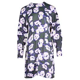 Marni-Marni Floral Printed Dress in Green Viscose-Other
