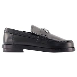 Seal Loafers – Alexander McQueen – Leder – Schwarz/Argenté Schwarz