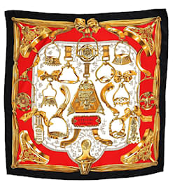 Hermès-Lenço Hermes Etriers em seda multicolor-Multicor