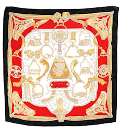 Hermès-Bufanda Hermes Etriers en seda multicolor-Multicolor
