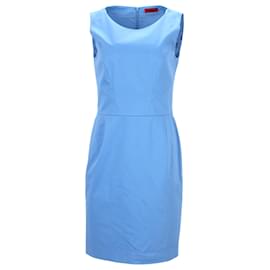 Hugo Boss-Hugo by Hugo Boss Vestido sem mangas em algodão azul-Azul,Azul claro