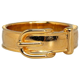 Hermès-Hermes Gold Buckle Bijouterie Fantaisie Scarf Ring-Golden