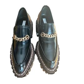 Stella Mc Cartney Mocassini Stella McCartney in pelle nera vernice 38 Nero