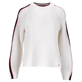 Tommy Hilfiger-Womens Essential Chunky Knit Jumper-White,Cream