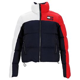 Tommy Hilfiger Chaqueta acolchada con bloques de color para mujer Multicolor