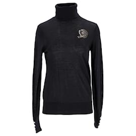 Tommy Hilfiger-Jersey Tommy Icons De Lana Y Seda Mujer-Negro