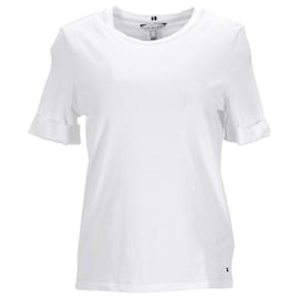Tommy Hilfiger-Womens Regular Fit Short Sleeve Knit Top-White