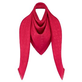 Louis Vuitton LV Red silk Monogram shawl Red