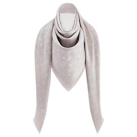 Louis Vuitton LV Shawl new monogram silk Gris Perle colour Grey