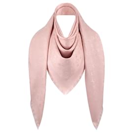 Louis Vuitton-Châle LV monogramme couleur rose poudré nouveau-Rose