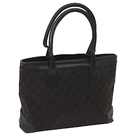 Gucci-gucci GG Canvas Tote Bag black 002 1119 auth 66622-Black
