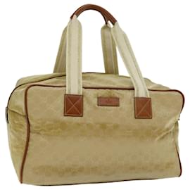 Gucci-GUCCI Sac Boston en toile GG Beige 153240 auth 66606-Beige