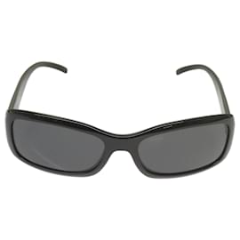 Chanel-CHANEL Sunglasses plastic Black CC Auth ep3334-Black