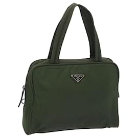 Prada-PRADA Hand Bag Nylon Khaki Auth 65371-Khaki