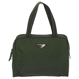 Prada-PRADA Hand Bag Nylon Khaki Auth 65371-Khaki