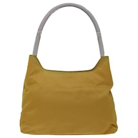 Prada-PRADA Shoulder Bag Nylon Yellow Auth ar11363b-Yellow