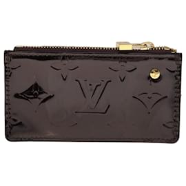 Louis Vuitton-LOUIS VUITTON Monograma Vernis Pochette Cles Bolsa Amarante M93518 LV Auth am5814-Outro