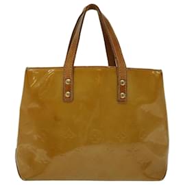 Louis Vuitton-LOUIS VUITTON Monogram Vernis Reade PM Hand Bag Beige M91334 LV Auth 66660-Beige
