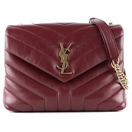 Saint Laurent-SAINT LAURENT Handbags Loulou-Dark red